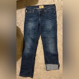 Dear John Womens Slim Straight Jeans 27 Gotham Dark Wash Stretch Denim USA Tag